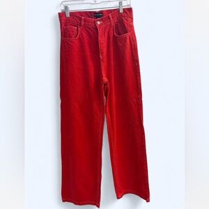 PrettyLittleThing Bright Red Denim